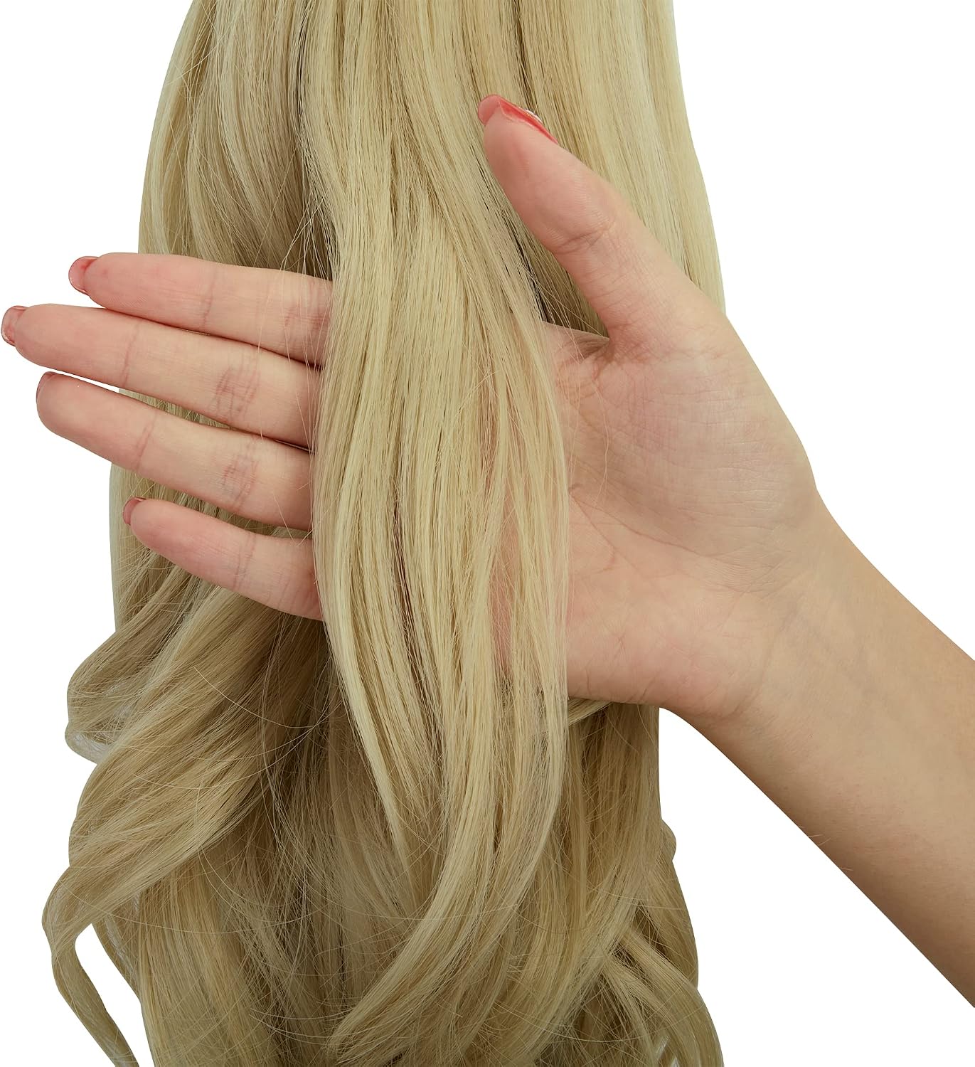 OMGREAT Ponytail Extension 18" Long Straight/Curly Claw Ponytail Hair Extension One Piece Clip-In Synthetic Hairpiece - Image 4