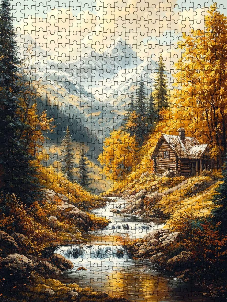 Puzzle 3000 Pezzi, Villaggio Stream 3D Puzzle per Adulti Impegnativo, Educa Puzzles Artistico, Divertente E Stimolante Puzzles Decorativo per La Famiglia, Regalo e Decorazione Pareti DX0YL6-934