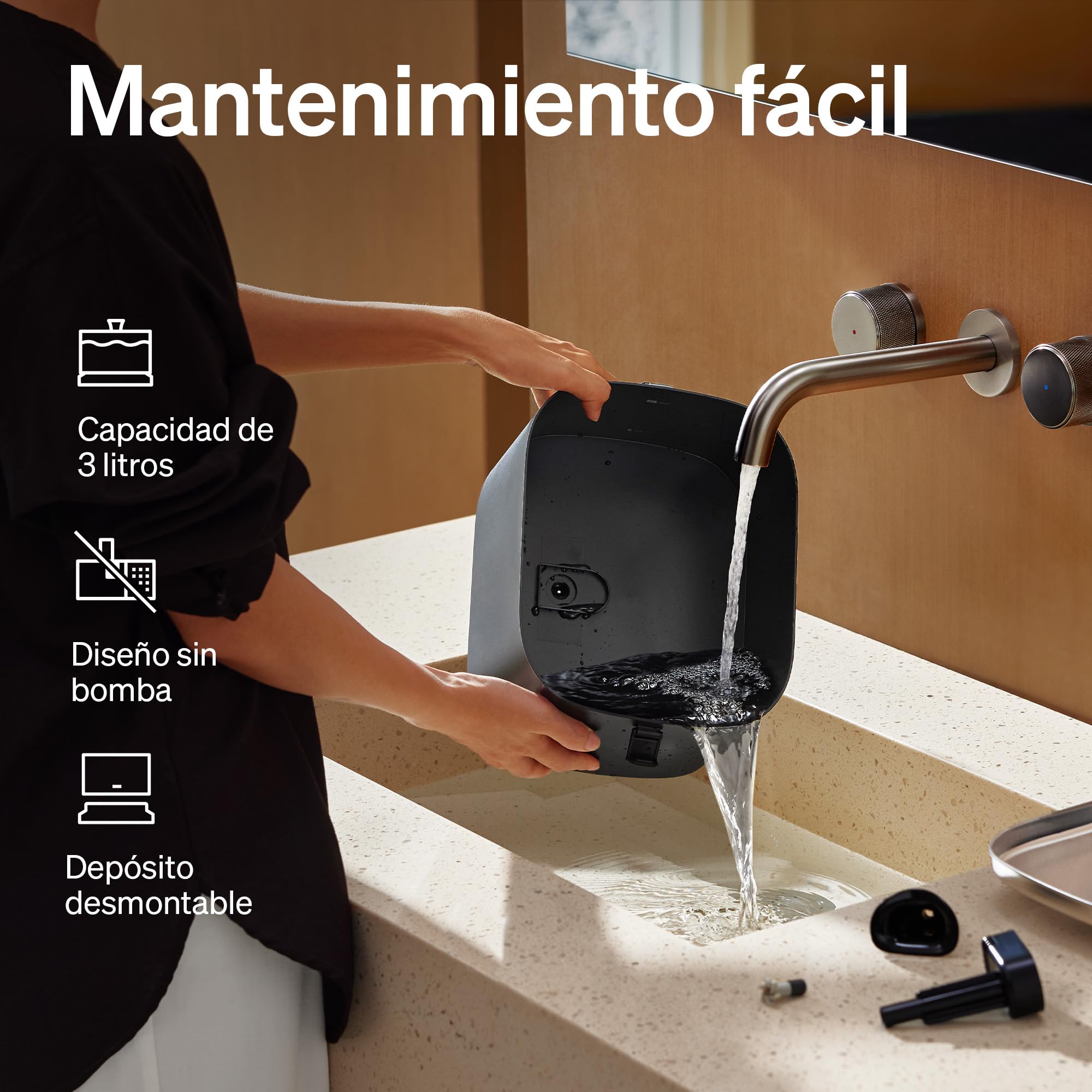 PETLIBRO Dockstream 2 Fuente Agua Gatos, Bebedero Automático App WiFi, 23dB Silencioso, Fácil Limpieza, 3L Acero Inoxidable, sin BPA — Versión Cable Alimentación, Negro