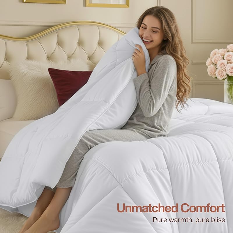 Utopia Bedding Duvet Insert, Comforter King Size 90 x 102 Inches, White image 6