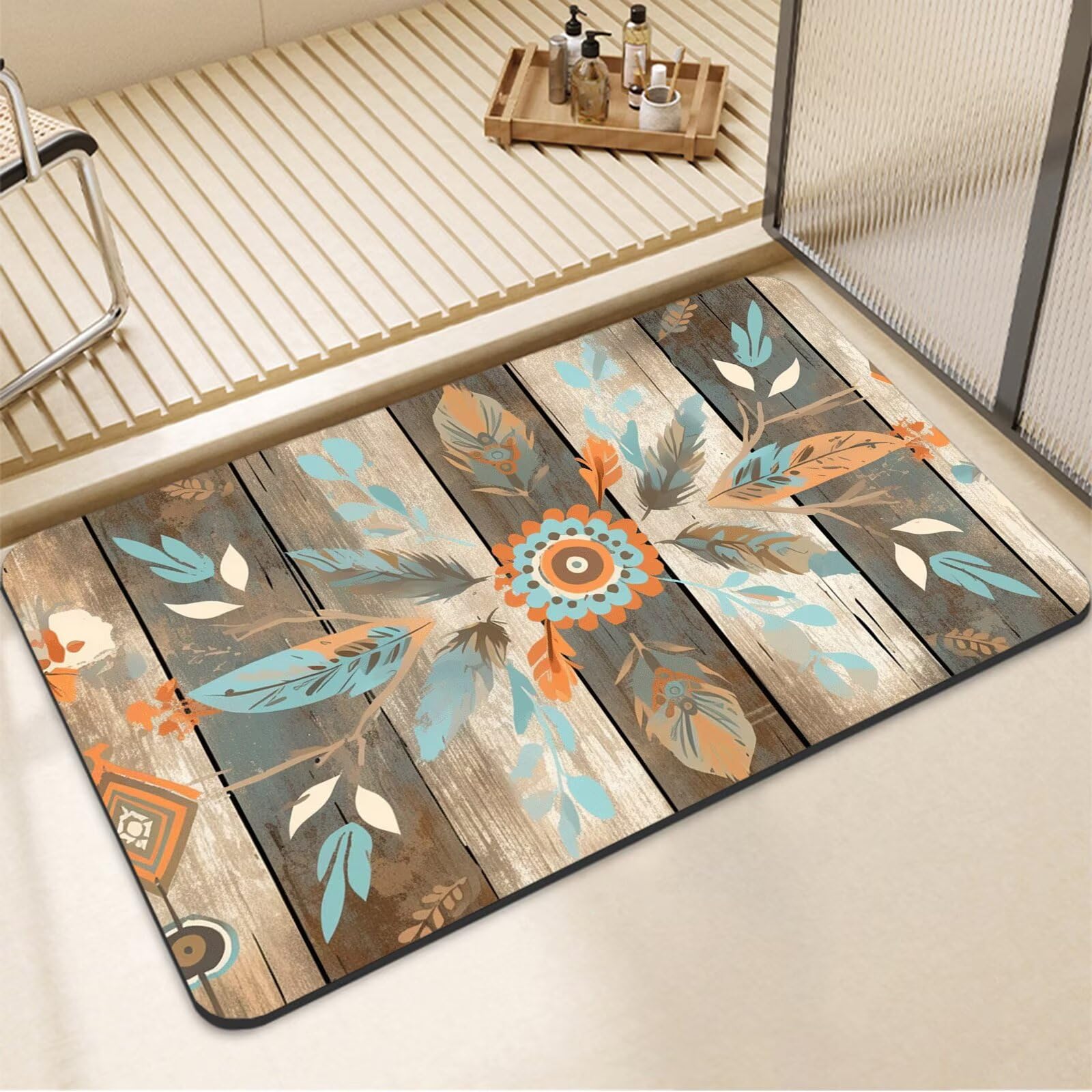 Tapis de bain doux pour éviter les glissades et garder les pieds au sec