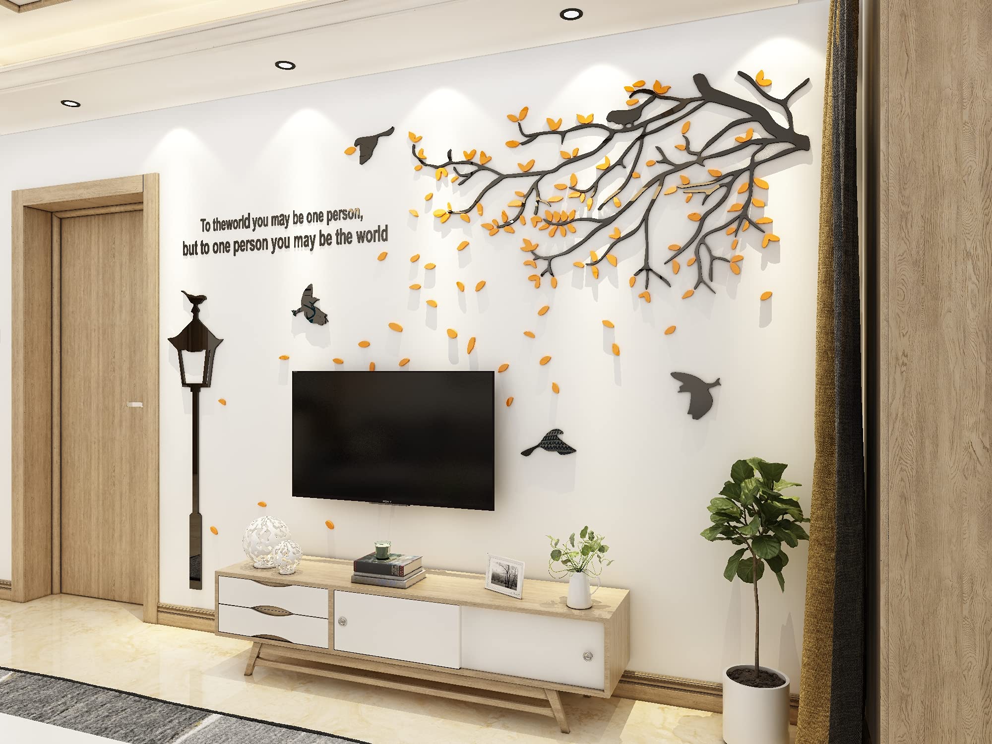 Adesivi Murali 3D Ciglia In Legno - Decorazione Divertente Per Camera Bambini E Pareti - Foto 6