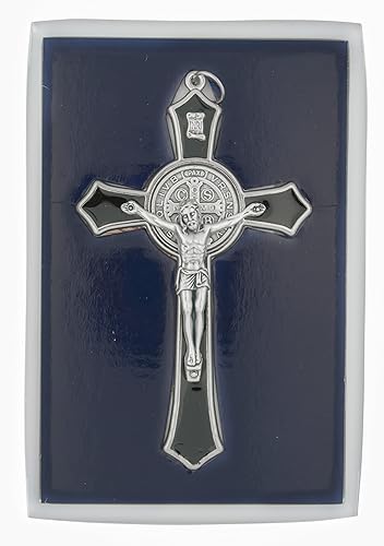 Miniatura 3 de Gran cruz pectoral de San Benito con esmalte de color (negro)