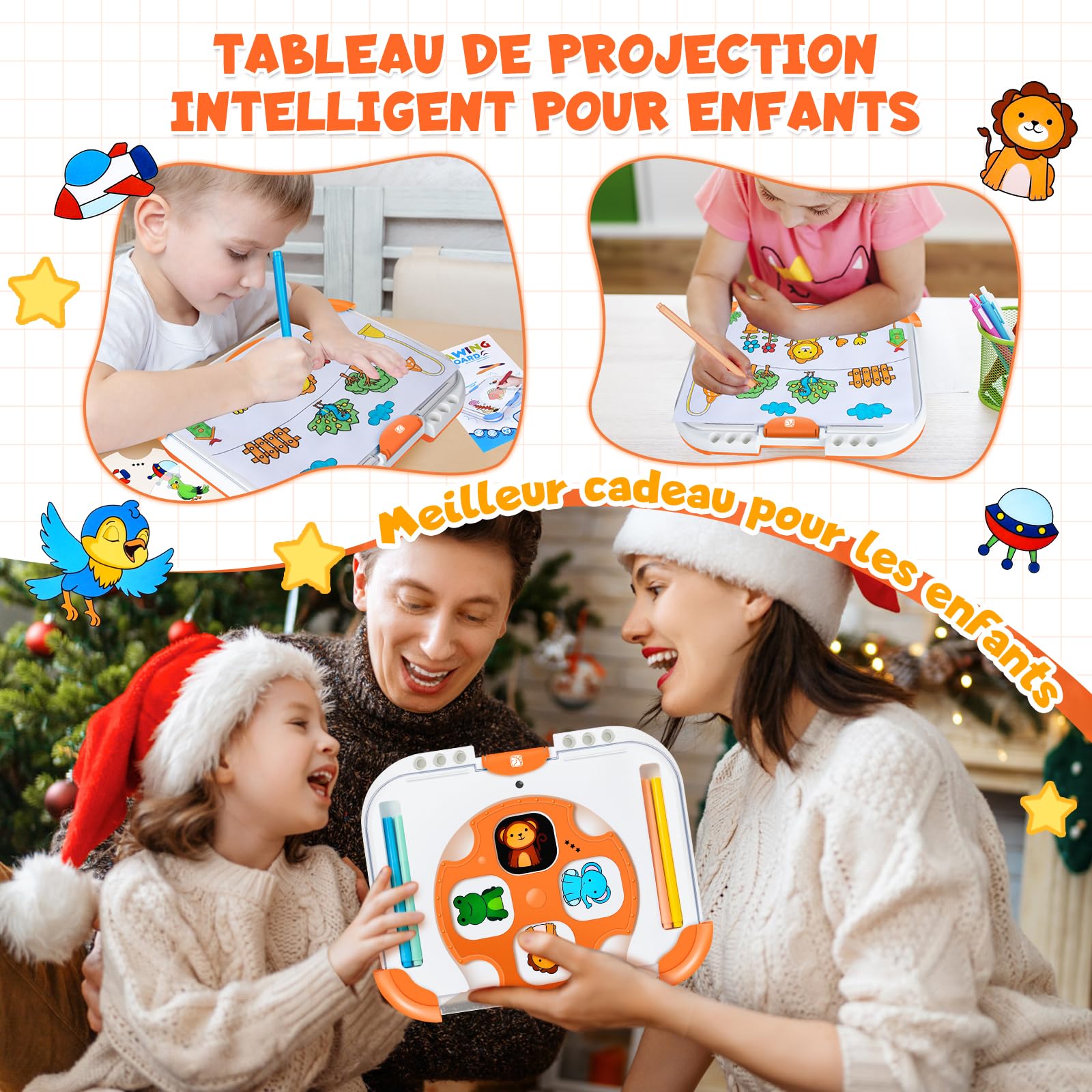 Projecteur de dessin pour enfants, jouet intelligent avec 32 motifs de Projecteur de dessin pour enfants, jouet intelligent avec 32 motifs de