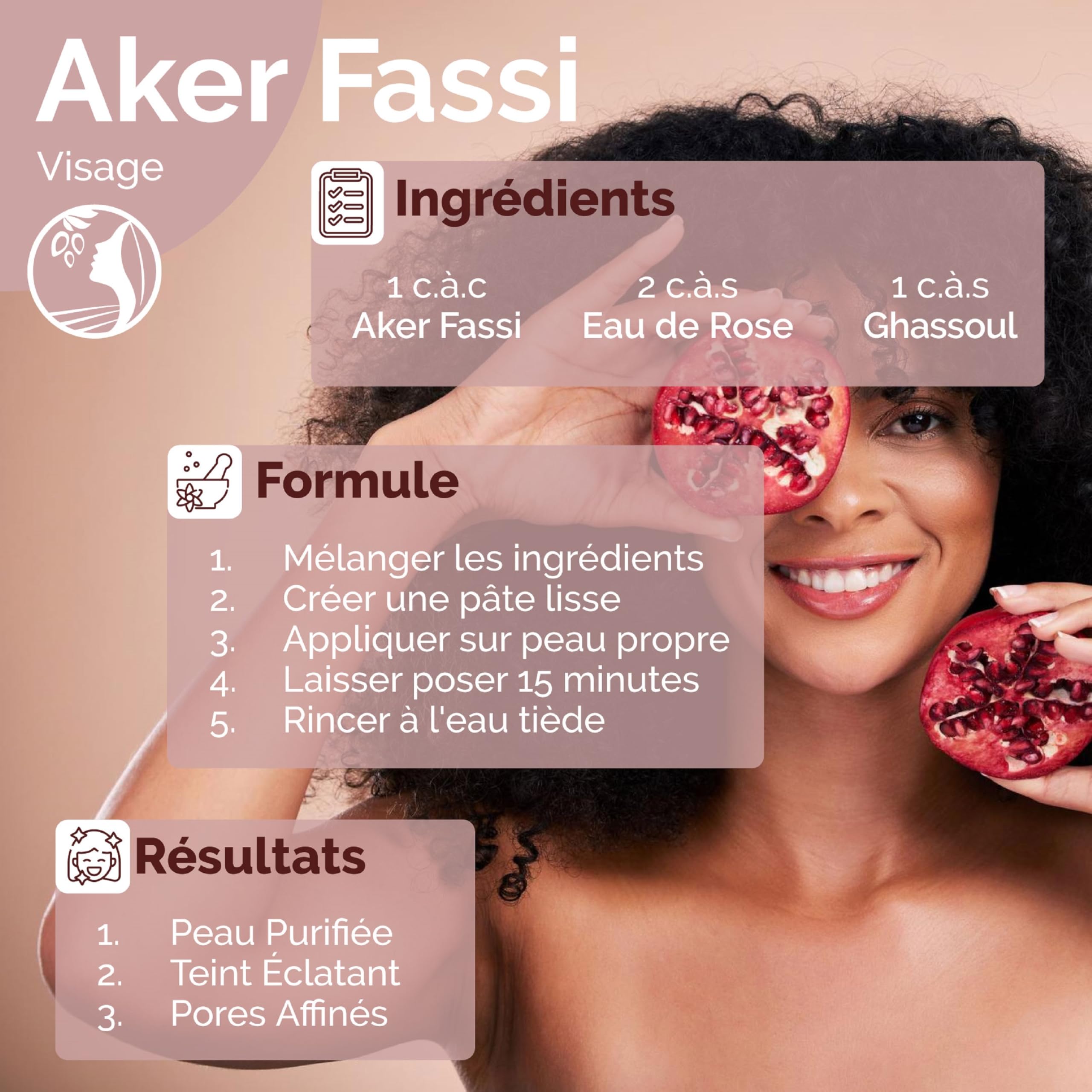 Poudre D'Aker Fassi Marocaine 50g - Secret De Beauté 100% Naturel - Neuf