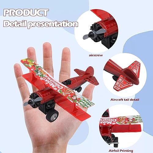Miniatura 3 de Oriate Paquete de 3 aviones de juguete fundido a presión, modelo de avión de juguete, regalos de fiesta, Navidad, Halloween, Pascua, cumpleaños,