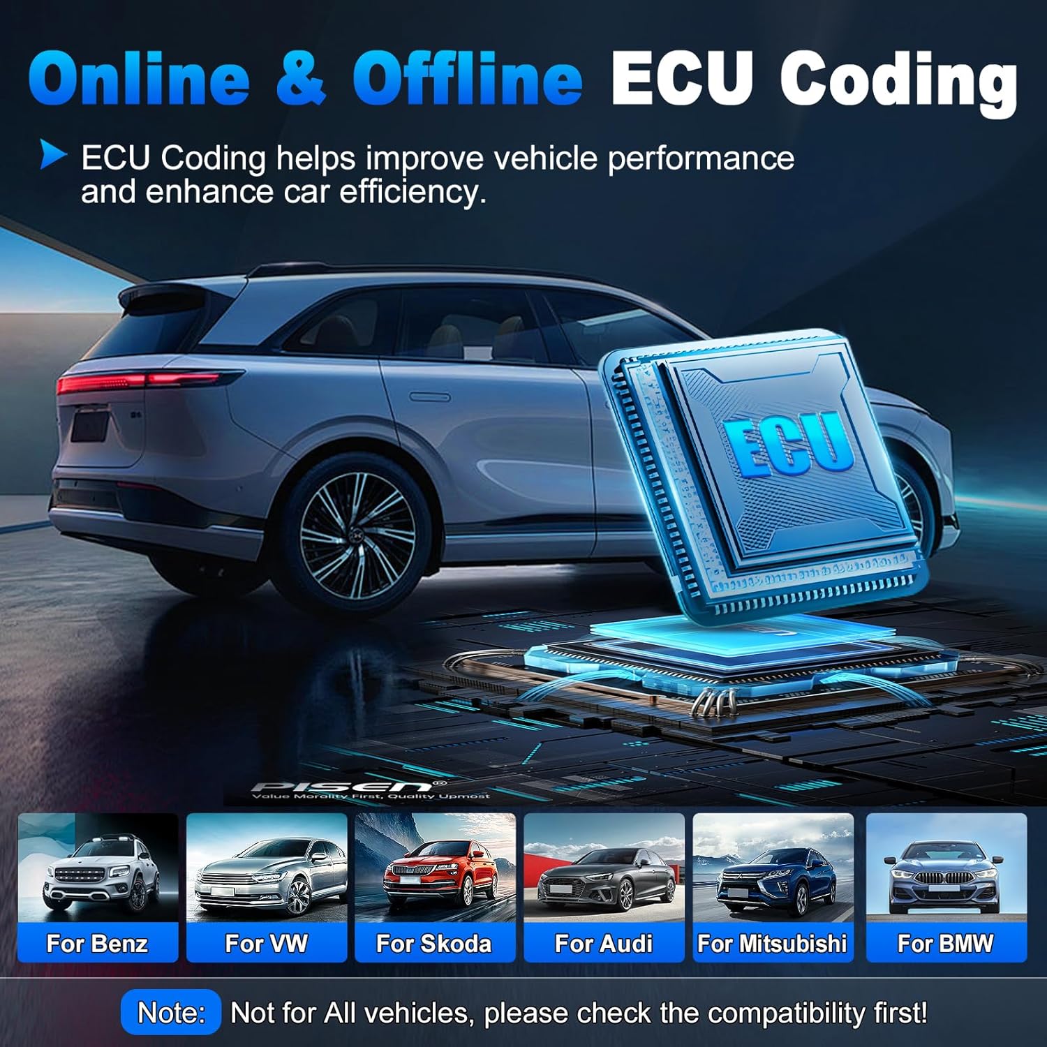 XTOOL D7S Bidirectional Scan Tool, 2025 OBD2 Scanner Diagnostic Tool with FCA AutoAuth, 36+ Resets, ECU Coding, PMI, V.A.G Guide, Upgrade of D7, Crank Sensor Relearn, All System Diagnose, CAN FD/DoIP