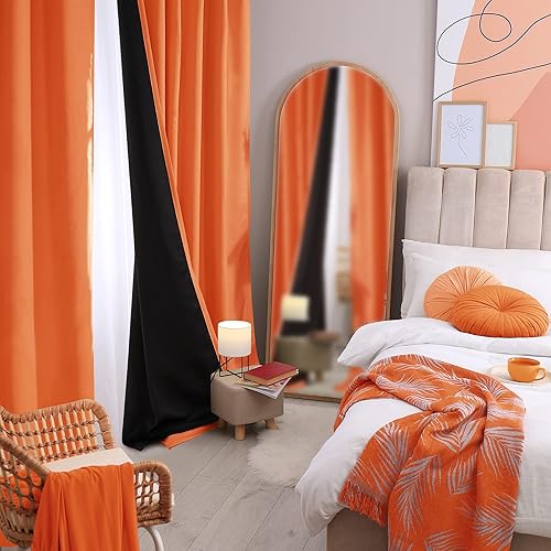 Miniatura 3 de Deconovo Cortinas para sala de estar, opacas, con forro, aislamiento térmico y resistentes, insonorizadas, para interiores y exteriores, 42 pulgadas