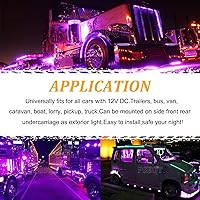 Vista 3 de PSEQT Luces LED de marcador de remolque de 3/4 pulgadas, indicadores de holgura lateral, luz trasera, impermeable, para remolque, camión, automóvil