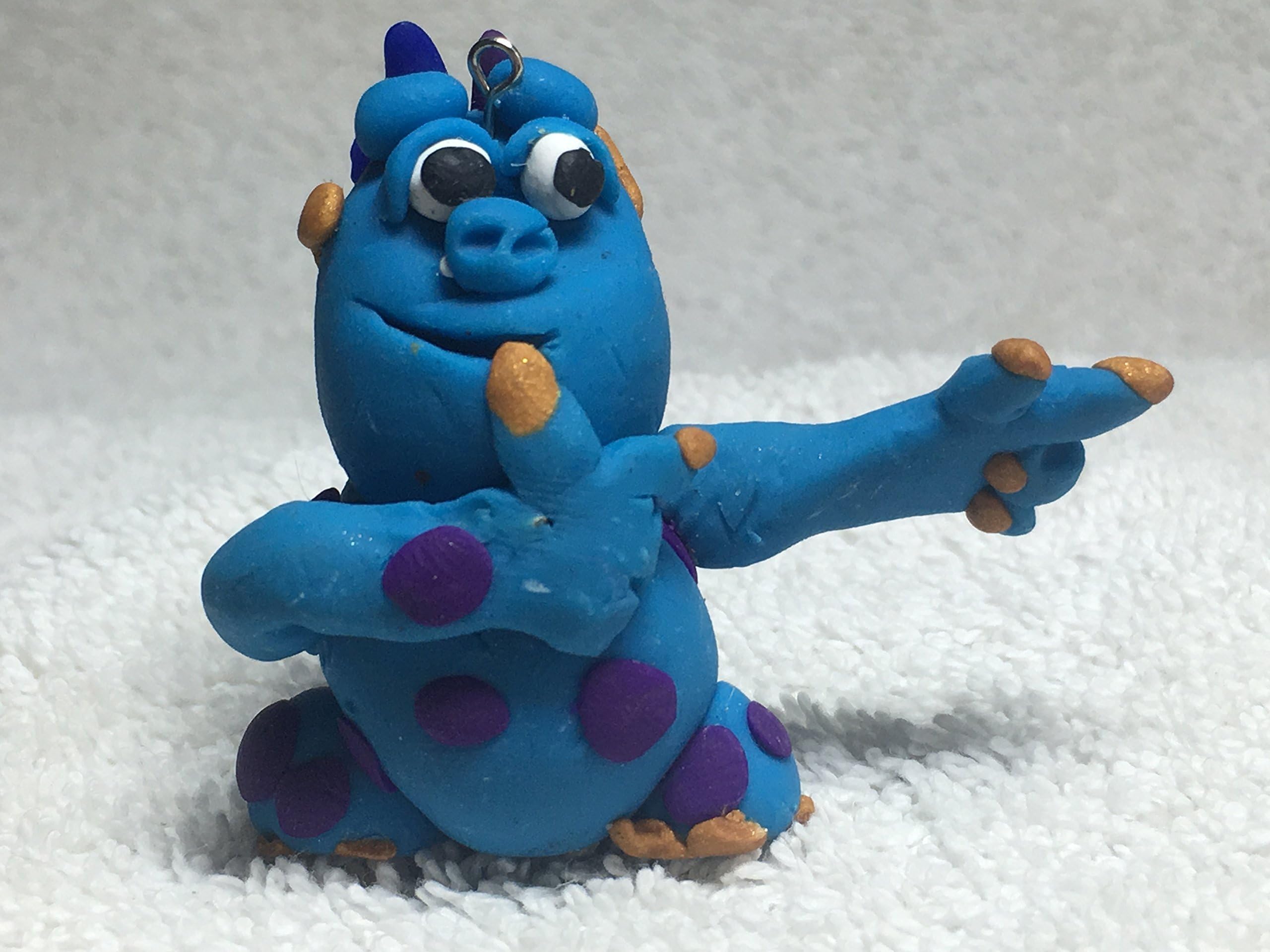 Disney Inspiried Monster Inc Sully, Holiday Polymer Clay Christmas Ornament