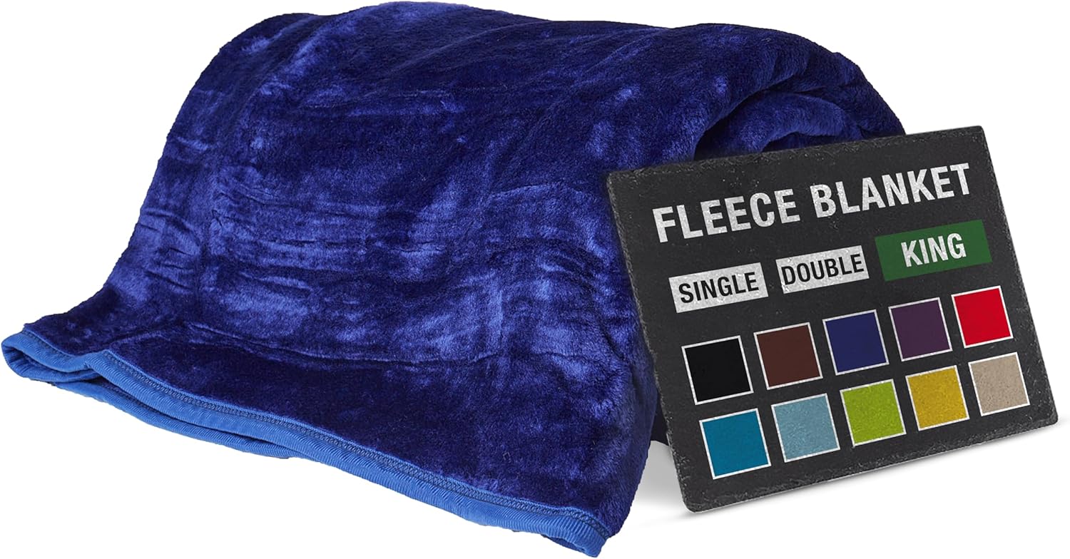 Rohi Luxury Fleece Throw Blankets King Size Super Soft Warm & Fluffy