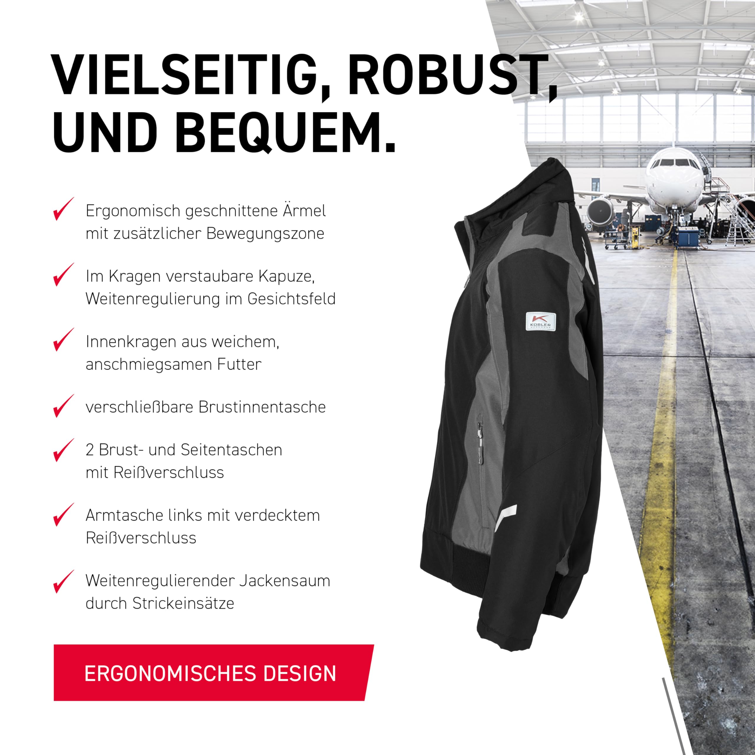 KÜBLER Workwear Unisex Jacke Classiq Organiq Größe 127.0 cm anthrazit (1er Pack)