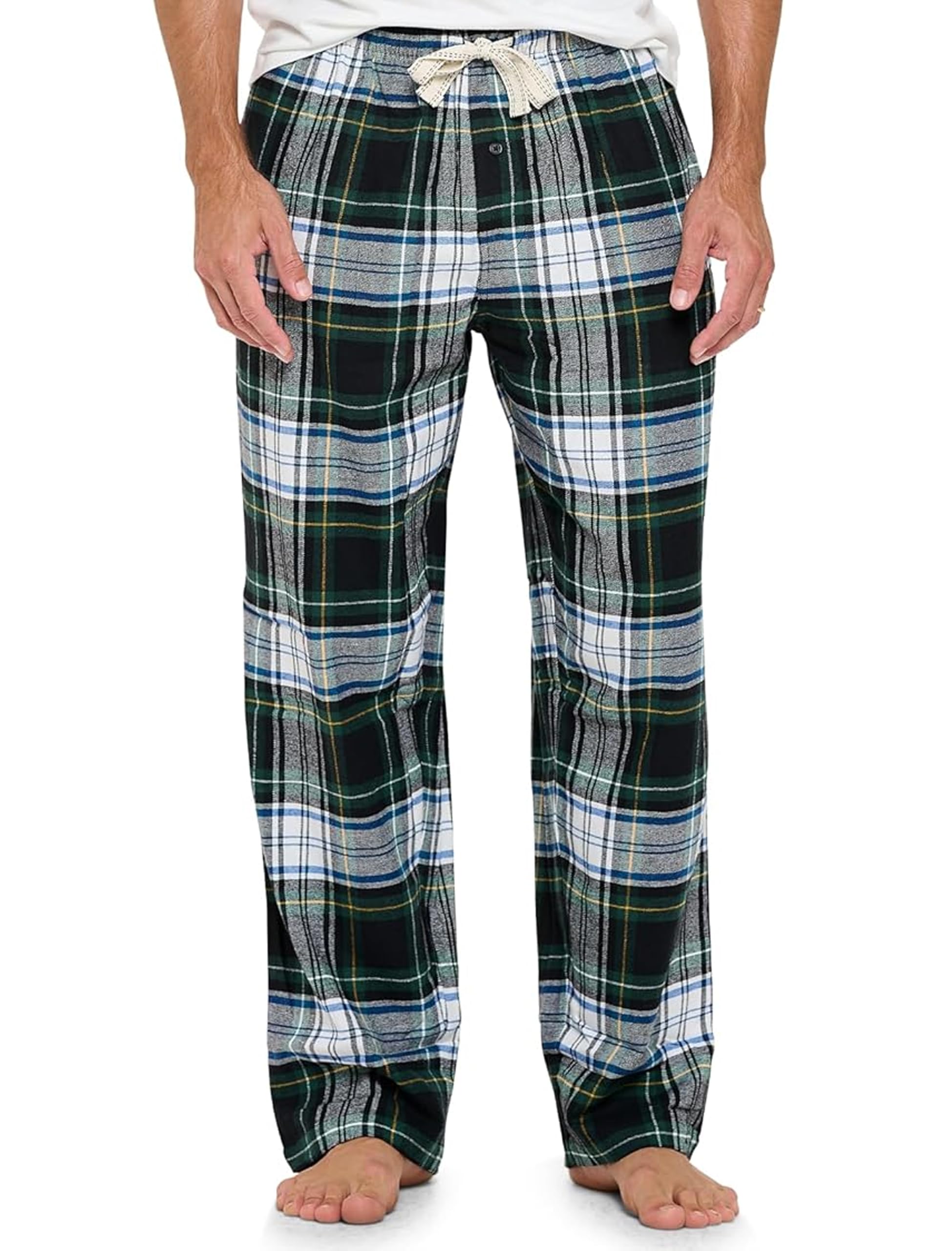 Mens Super Soft Flannel Plaid Pajama Sleep Pants