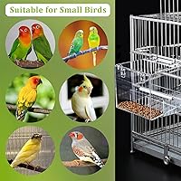 Vista 4 de Comedero para pájaros sin desorden para jaulas, sin derrames, alimentador automático para pájaros, ventana transparente, libre de desorden