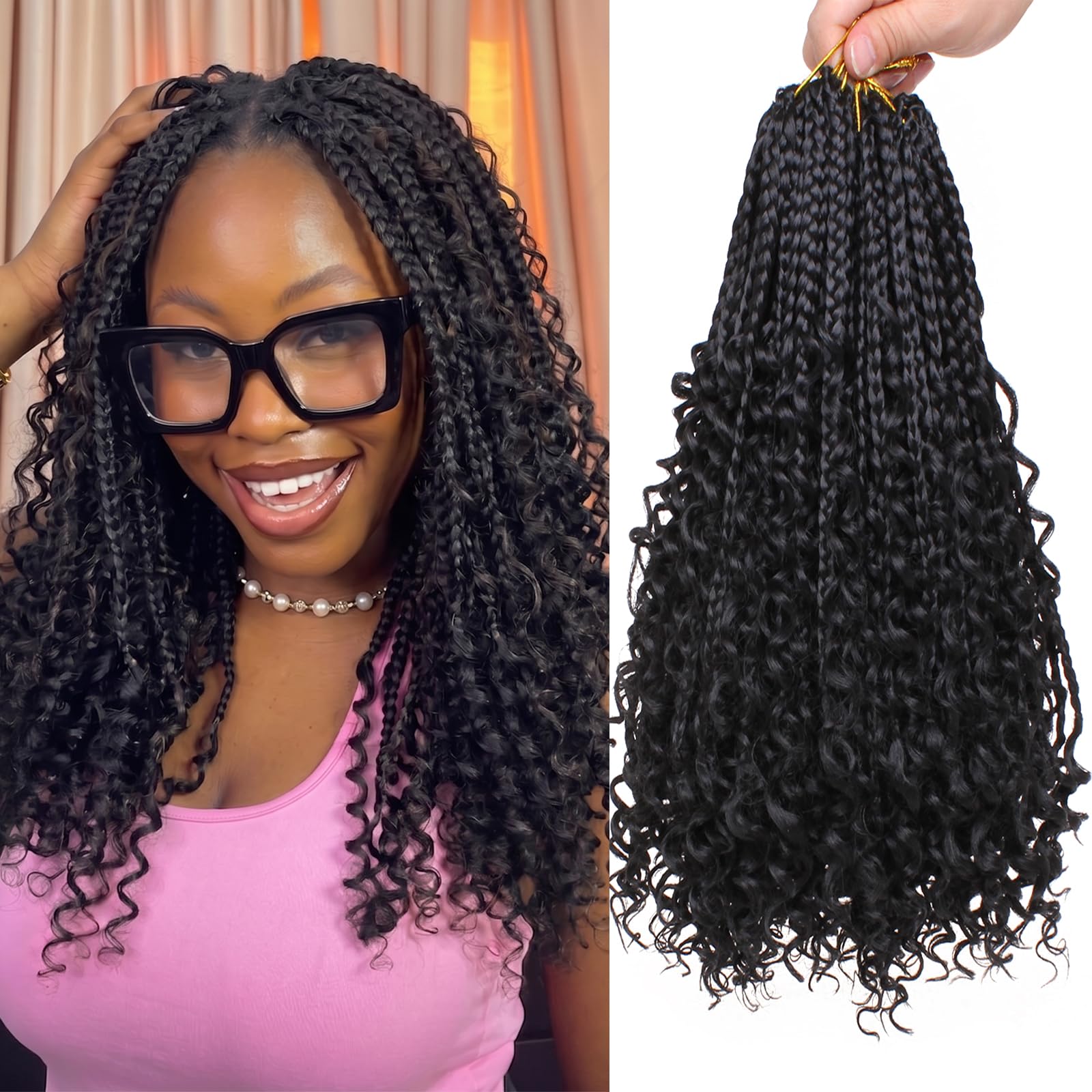 Amazon.com : COOKOO 14 Inch Goddess Box Braids Crochet Hair for