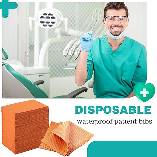 Miniatura 3 de Newwiee 750 baberos dentales desechables a granel, impermeables, hojas de tatuaje, para pacientes para pestañas y uñas, bandeja de arte de uñas,