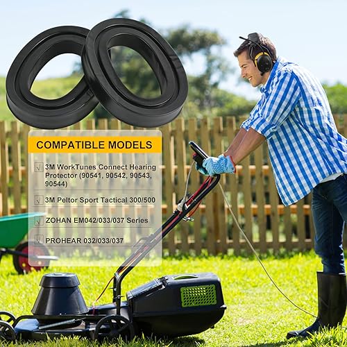 Miniatura 2 de Almohadillas de gel para 3M WorkTunes Connect Protector auditivo (90541, 90542, 90543, 90544), sellos de gel adhesivos para 3M Peltor Sport Tactical