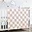 CREVENT 30X40 Cozy Soft Warm Chenille Baby Blanket for Girls Boys, Newborn Essentials for Infant, Baby Shower Receiving Gift - Checked Pink 75X100cm