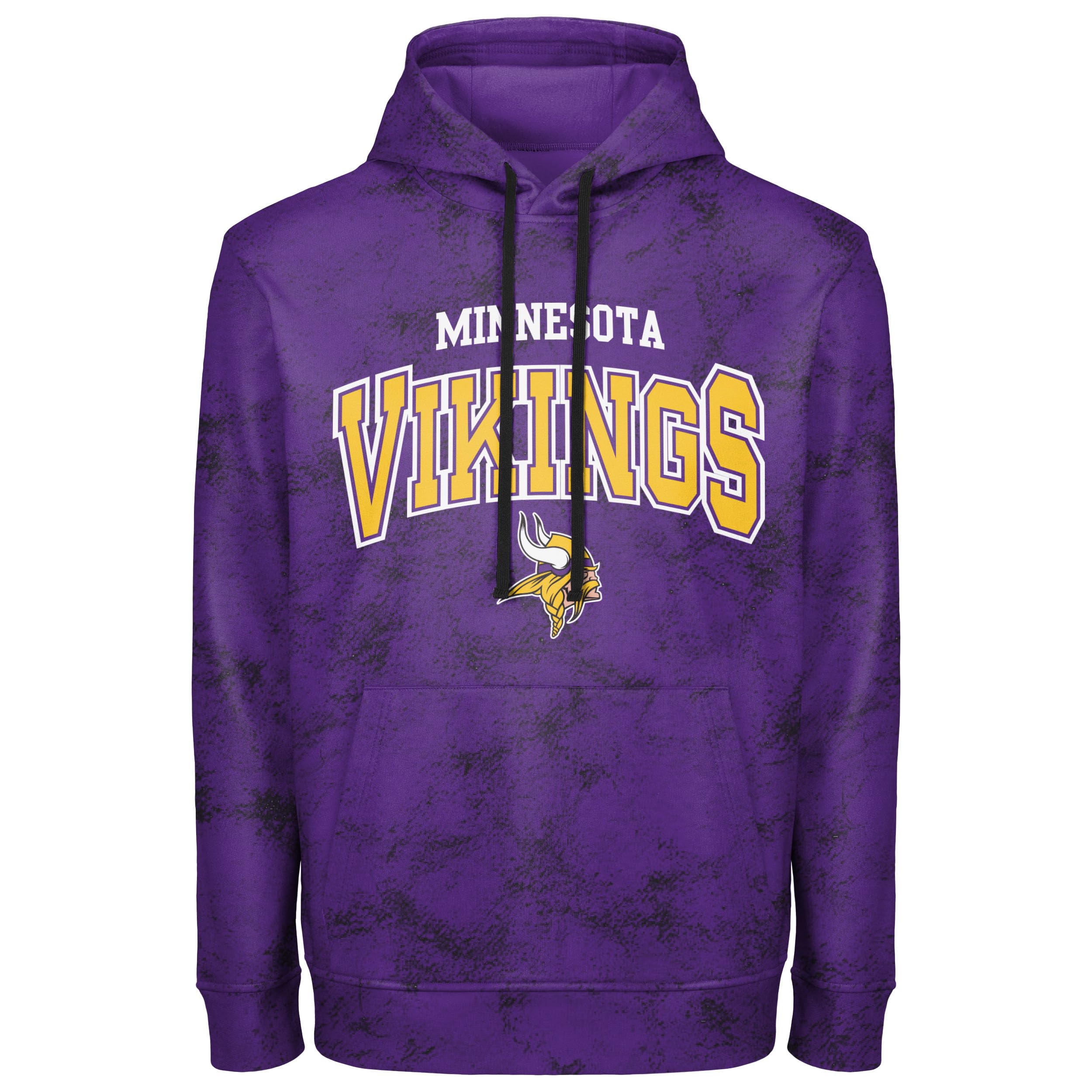 FOCO NFL Men's Officially Licensed Big Logo Wordmark Camo Performance Game Day Team Color Pullover Sweatshirt Hoodie, Minnesota Vikings - Purple, X-Large