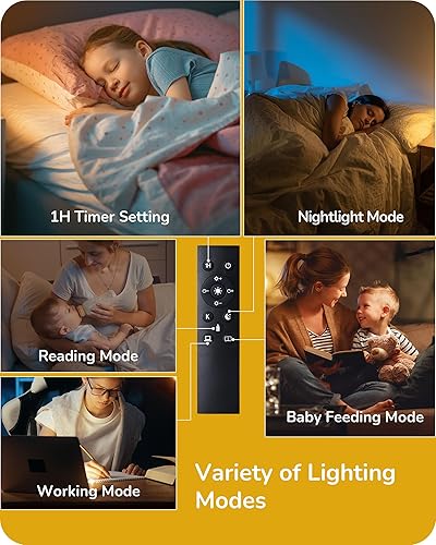 Miniatura 5 de EDISHINE Lámpara de pie moderna de esquina con control remoto, lámpara de lectura minimalista regulable continua, lámpara de poste de 65 pulgadas de