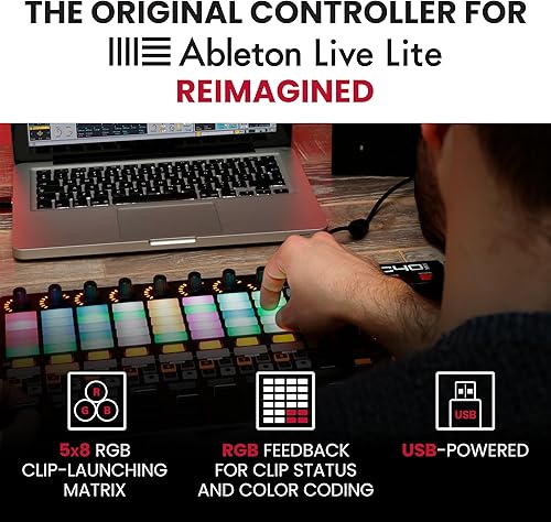 Miniatura 3 de Akai Professional APC Key 25 MK2 - Controlador de teclado USB MIDI de 25 teclas para lanzamiento de clip con Ableton Live Lite, 40 almohadillas RGB