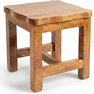 CARTADEN Wooden Office Stool, Solid Square Sitting Stools for Adults Kids, Multi-Purpose Short Chair, Foot Rest Stool for ... Price In India