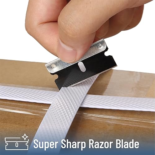 Miniatura 6 de Bates - Cuchillas de afeitar de un solo filo, paquete de 300, color negro, cuchillas de afeitar de acero al carbono, cuchillas de un solo filo