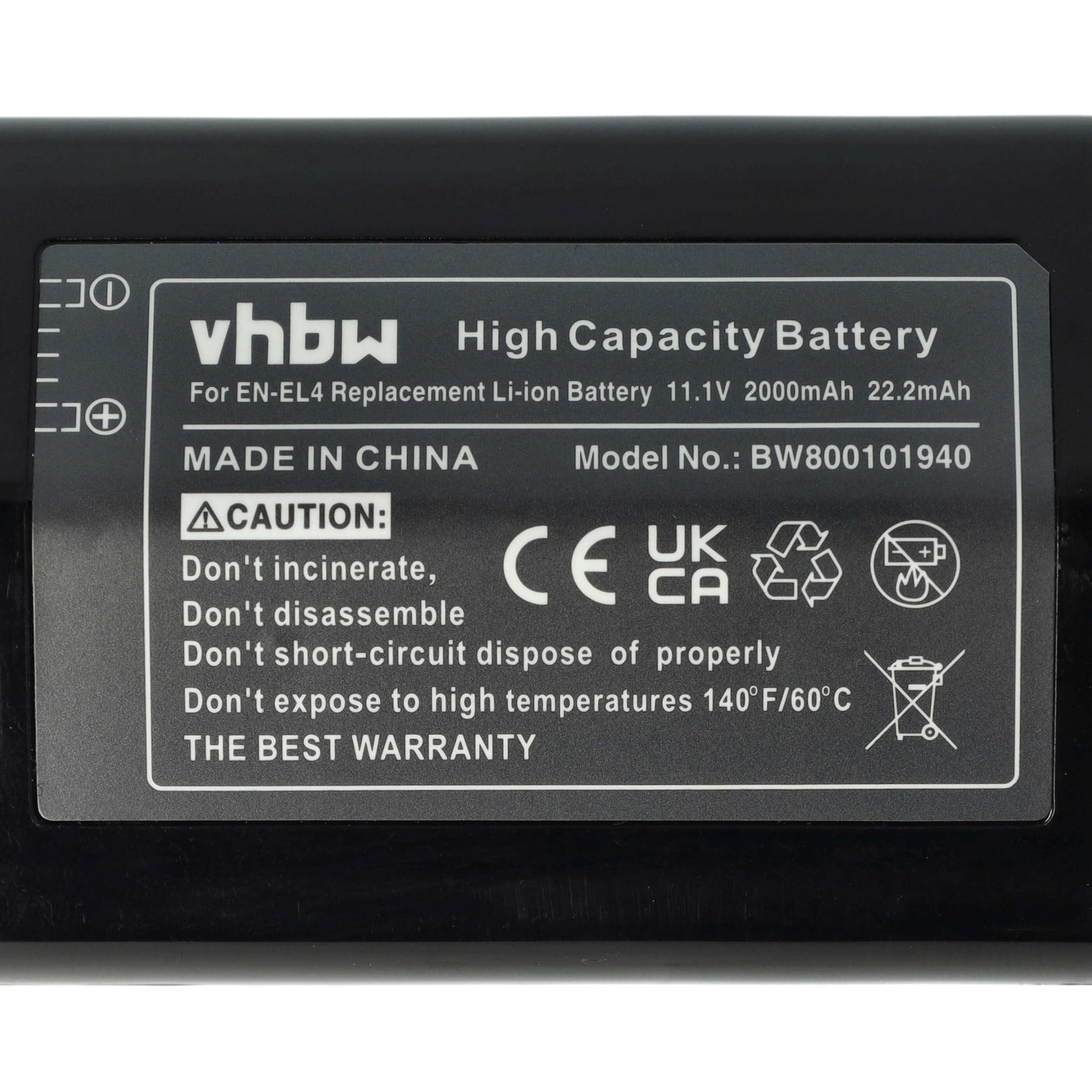 vhbw 2X Akku kompatibel mit Nikon D3
