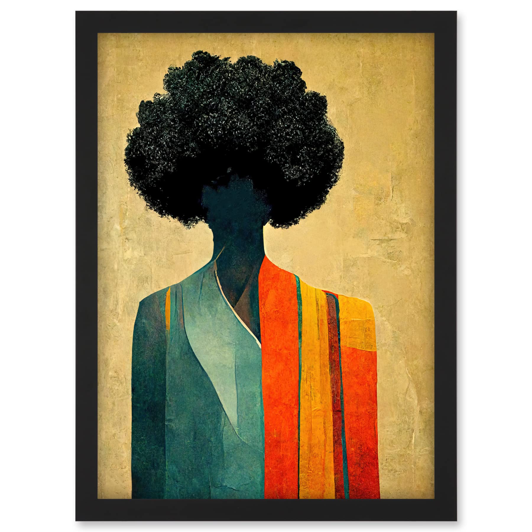 Doppelganger33 LTD Modern Abstract African Tribal Art Artwork Framed A3 Wall Art Print