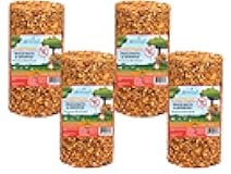 JCs Wildlife Squirrel Stopper Bugs Nuts & Berries Small Cylinder with Hole 1.5lbs (4-Pack)