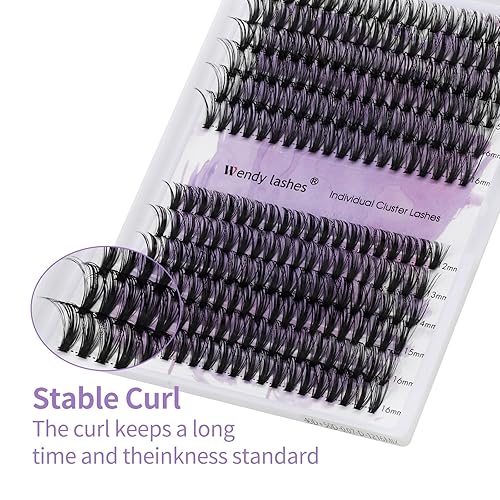 Miniatura 6 de Racimos de pestañas individuales 4050D, pestañas DIY de 4.7-6.3 pulgadas de longitud mixta, rizos CD, pestañas finas con banda delgada, pestañas