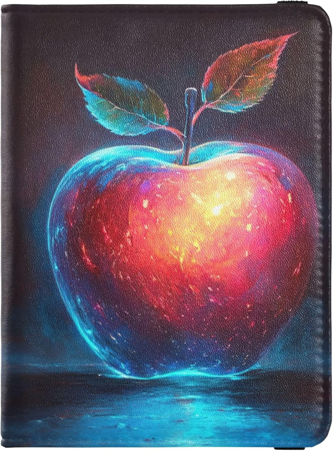 Cute Apples Gaming Travel Wallet Leather Passport Holder Anti Theft Money&Card Holder for Family Trip Document