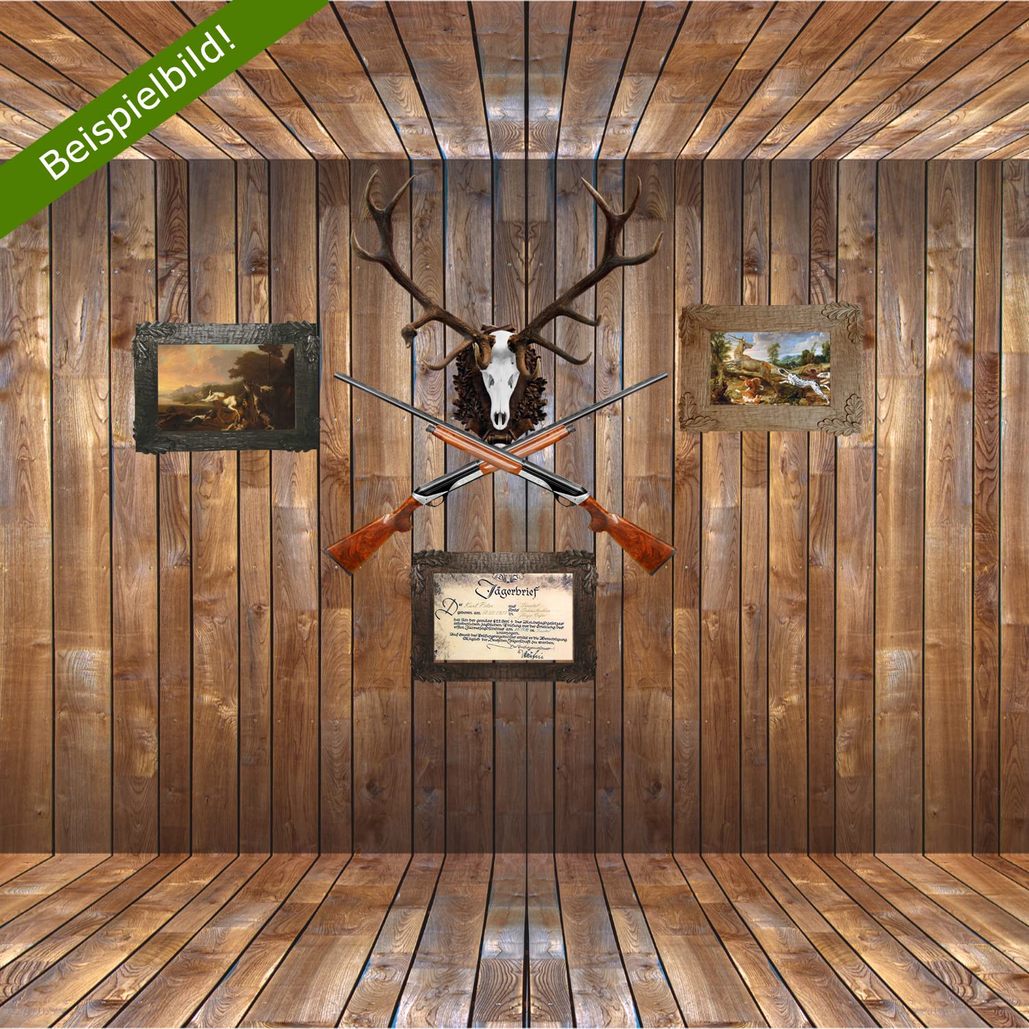 Bilderrahmen Holz Echtholz Rustikaler Landhausstil | Handgeschnitzte Schnitzerei, Made in Thüringen, Vier Farben, 6 Größen: A4 A3 A2 30x40 52x40 31,5x42,5