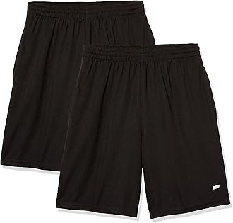 Men's Athletic Basketball Gym,Performance Tech Loose-Fit Training Shorts, Pack of 2