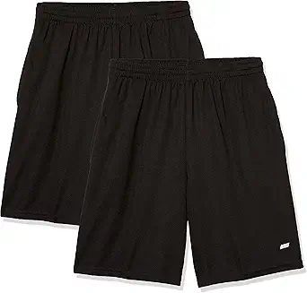 Amazon Essentials Men's Athletic Basketball Gym Shorts, Pack of 2
