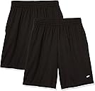 Amazon Essentials Men's Athletic Basketball Gym,Performance Tech Loose-Fit Training Shorts, Pack of 2