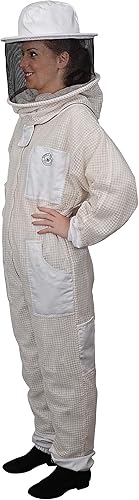 Miniatura 3 de Humble Bee 420 - Traje con ventilación para apicultura con velo redondo, L, bronceaso (Field Tan)