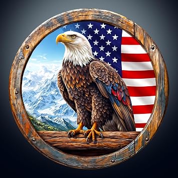 KAAYEE Wooden Puzzles for Adults, 3D Vision Effect Bald Eagle Wooden Jigsaw Puzzle Unique Shape Wood Puzzle Adult, Flat Puzzle Birthday Fathers Family Game S-8.5 * 8.5in-100pcs