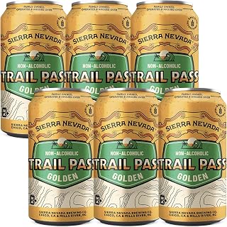 Sierra Nevada Trail Pass Golden Non-Alcoholic Beer 6 Pack - 12oz Cans - Delicious Dealcoholized Craft Brew