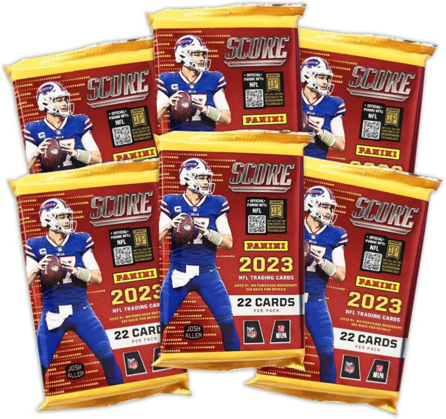 2023 Panini Score Football Trading Card Blaster Box - 132 Football Cards