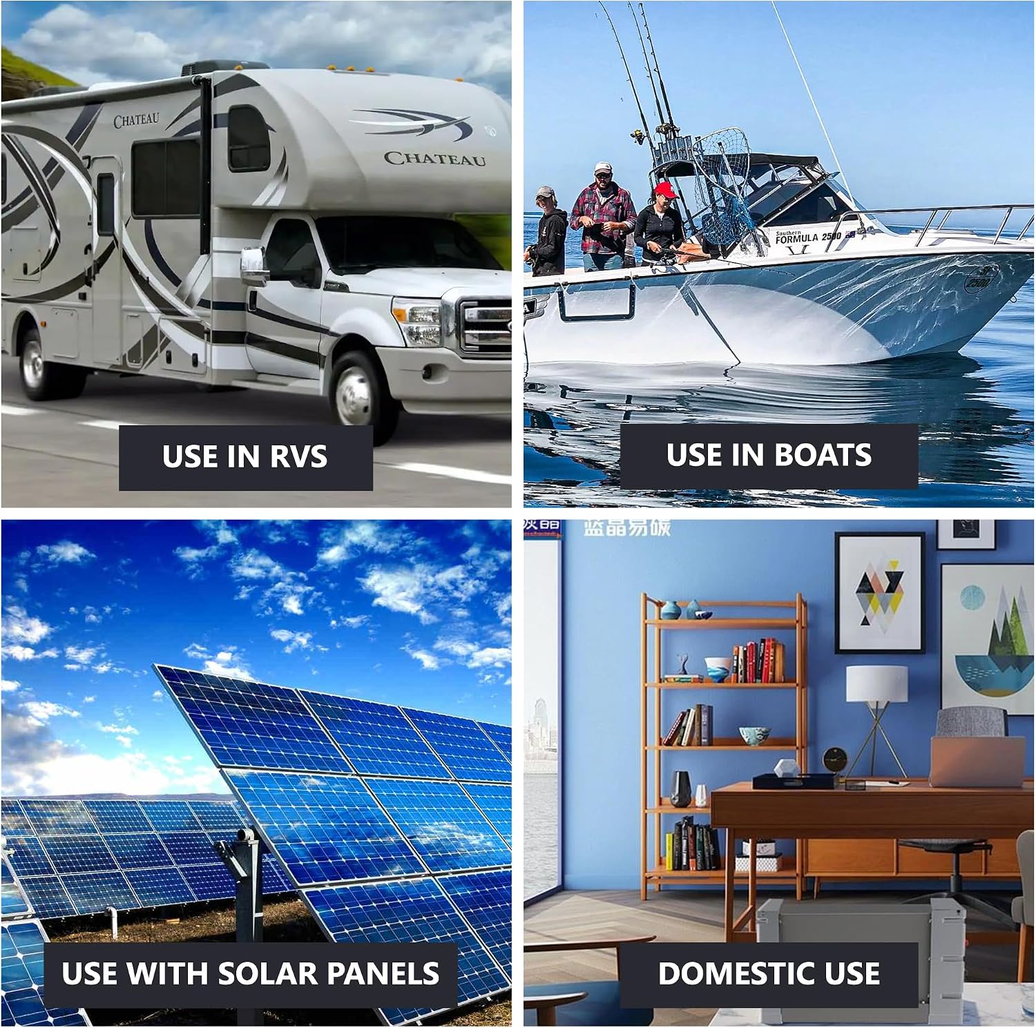 Casil 400Ah Lithium Battery with Backup - LiFepo4 Solar Battery with Built-In 250A BMS & 12V Lithium Deep Cycle Batteries - 12 Volt Lithium Batteries for Marine, RV, Solar, Off Grid Use