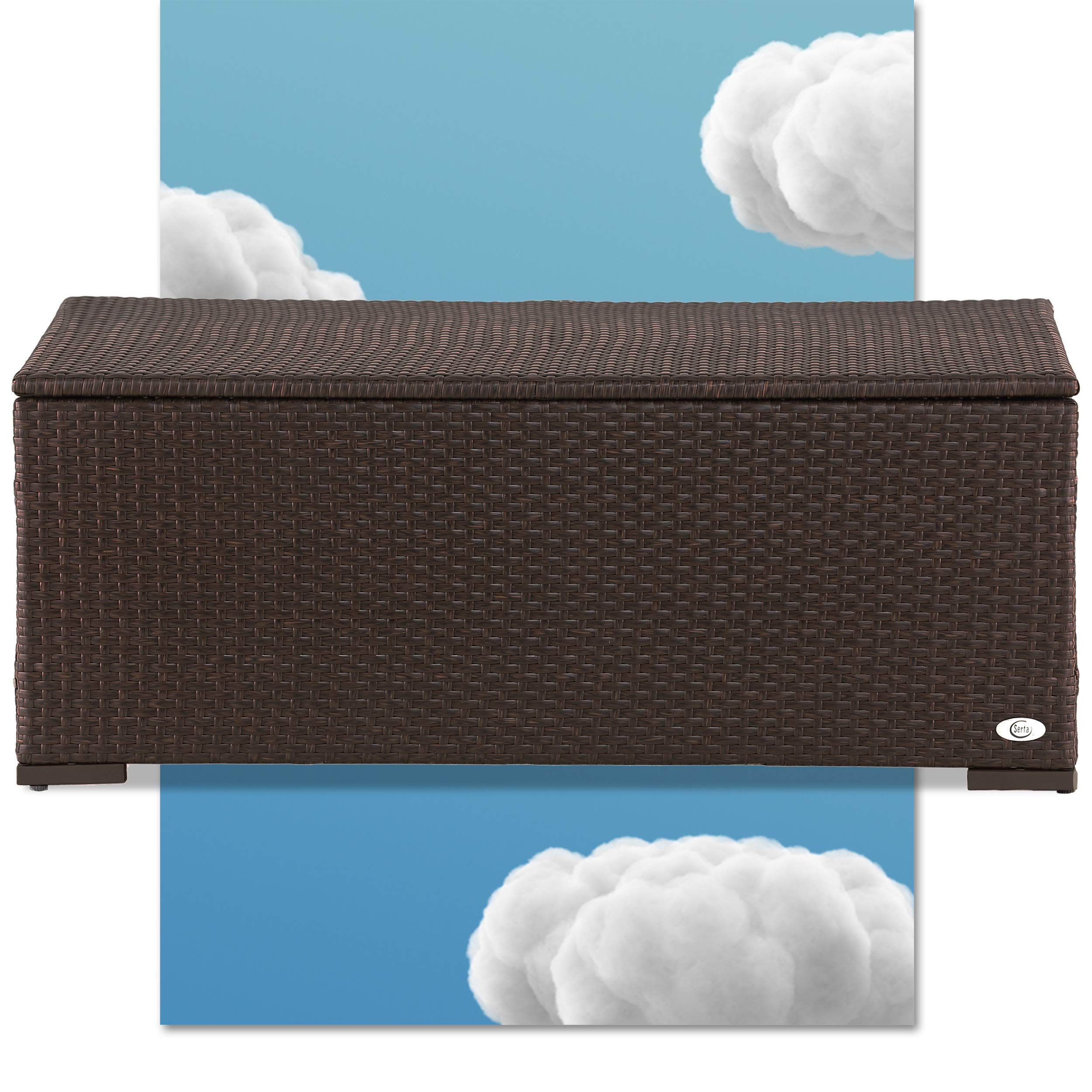 Serta Laguna Outdoor Patio Furniture Collection, Coffee Table, Brown Wicker