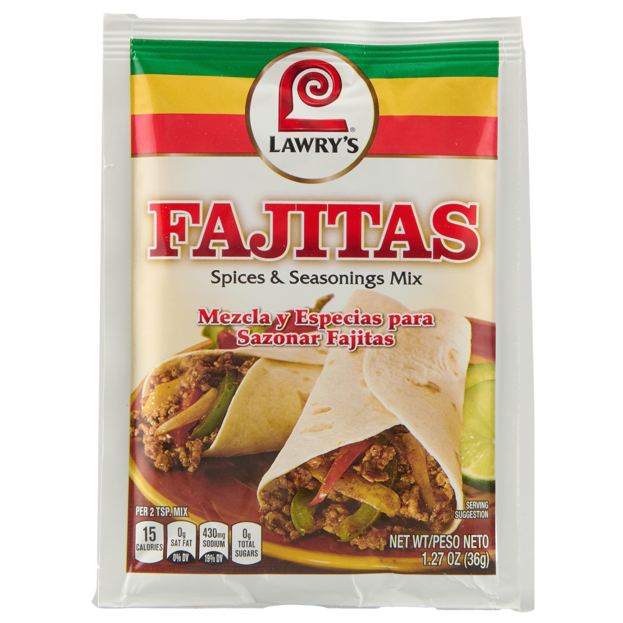 Lawry's Fajitas Spices & Seasonings Mix, 1.27 oz
