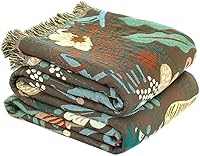Vista 74 de Cobija para cama de estilo bohemio, 100 % algodón, ultra suave, edredón rústico, cobija de otoño, estampado floral, decoración de granja, cobija