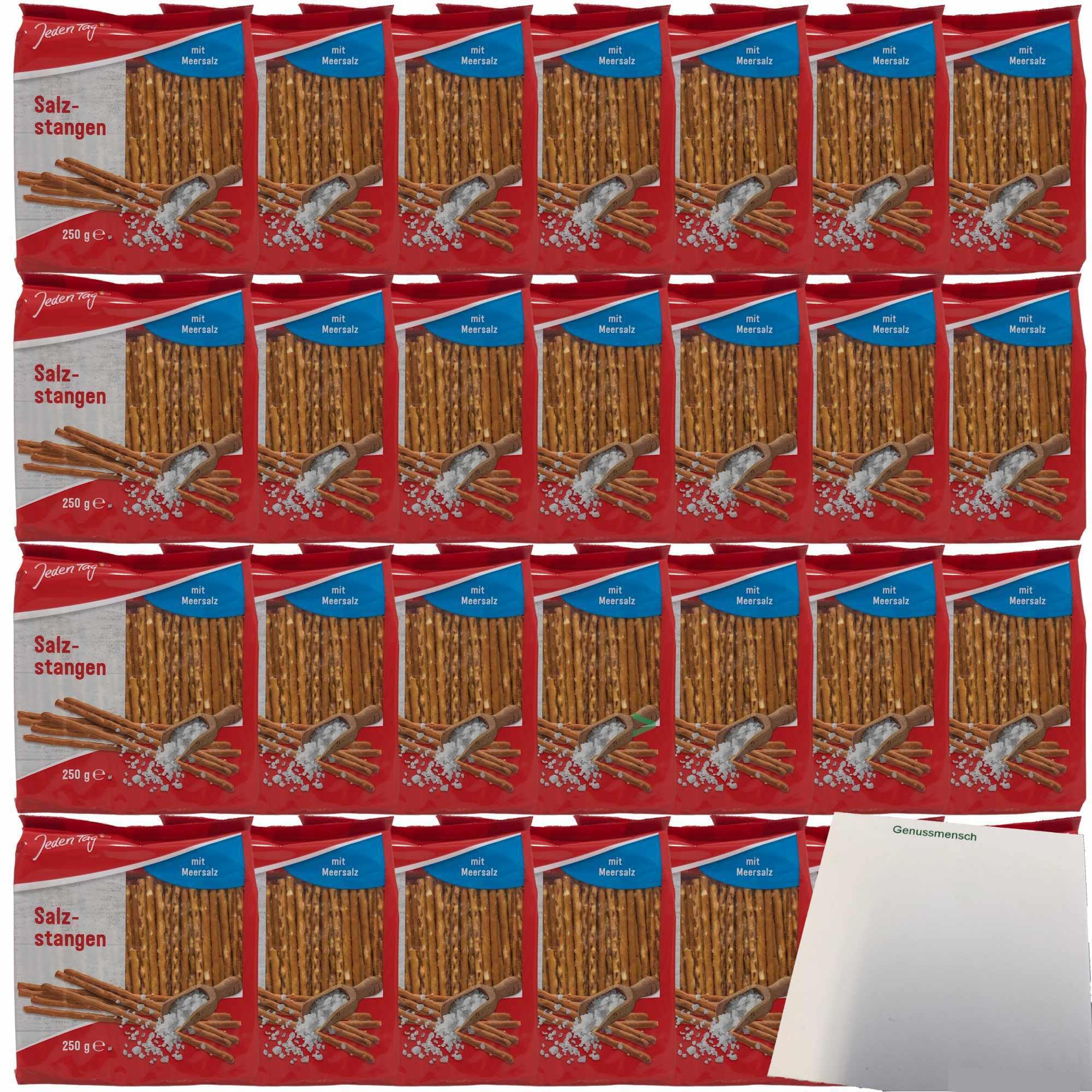 Jeden Tag Salzstangen mit Meersalz VPE (28x250g Packung) + usy Block