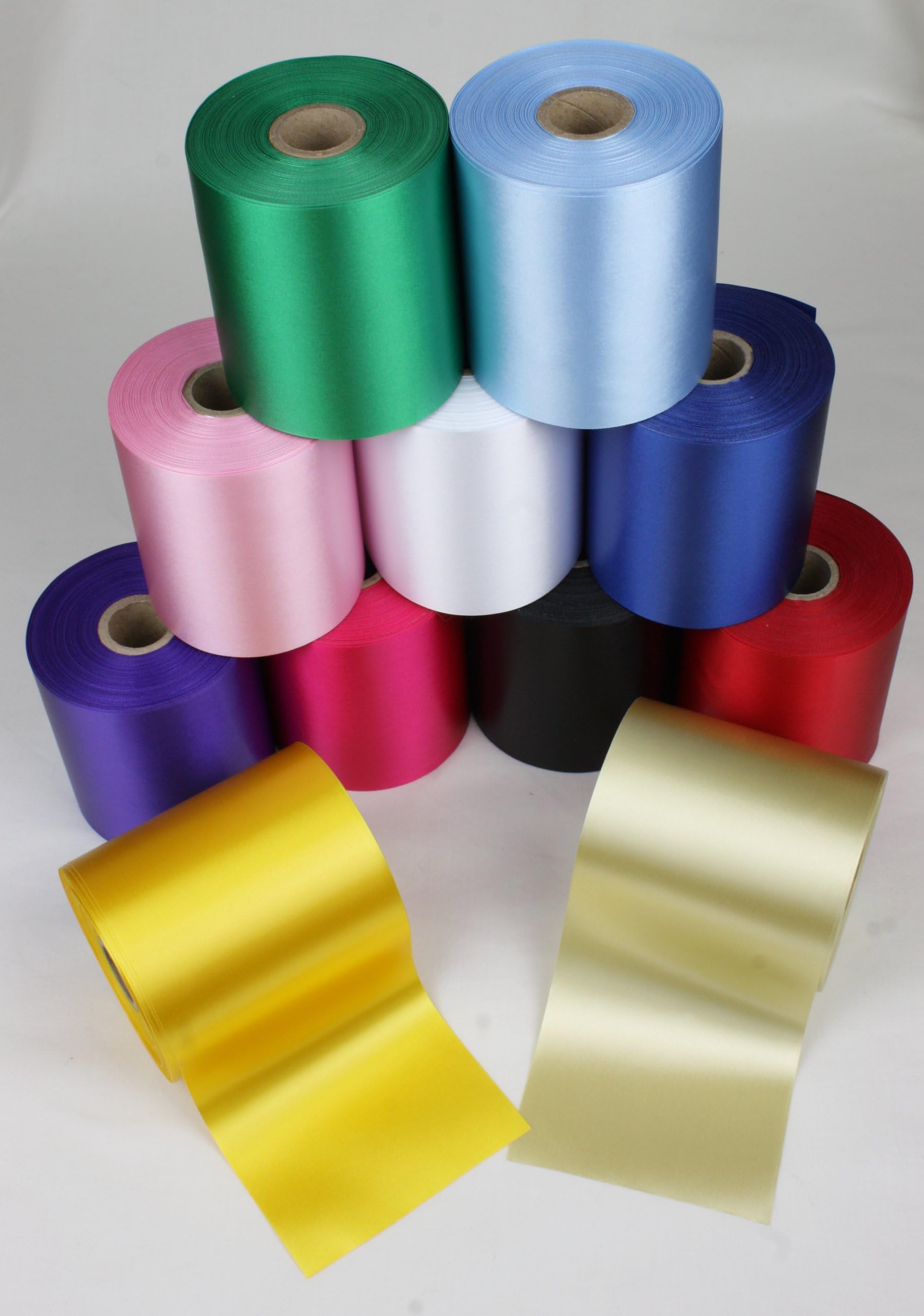 1 Metre of 100mm Wide Polyester Ribbon - 11 Colours Available (Royal Blue)