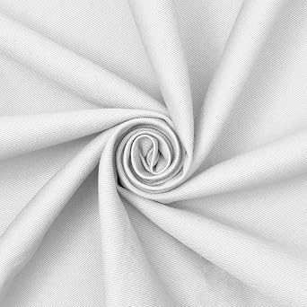 Cotton Twill Fabric | 58 Wide/Cotton/Medium Weight/Clothing/Denim/Dress | Jackets/Pants/Weave White