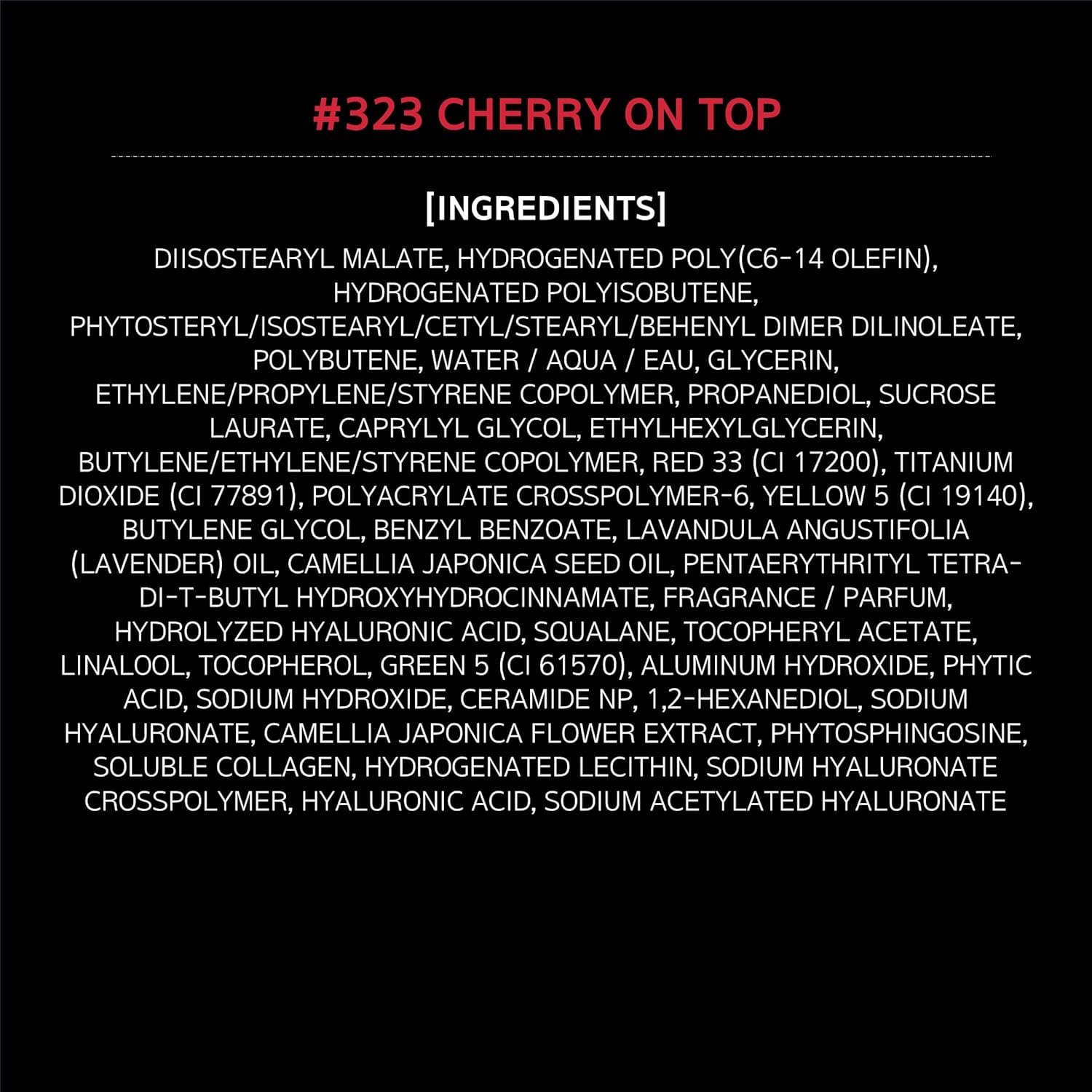 HERA Sensual Tinted Shine Lip Serum #323 CHERRY ON TOP | Weightless Sleek Shine, Transfer-Resistant Color, 12-Hour Soft Lip Stain Oil, Double Hydration wih Hyaluronic Acid, High-Gloss Finish, 0.30 oz.