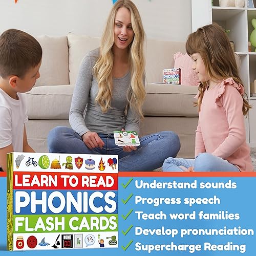 Miniatura 6 de Tarjetas flash fonéticas - Aprende a leer en 20 etapas fónicas - Digraphs CVC mezcla sonidos vocales largos - Juegos de fonética para niños de 4 a 8