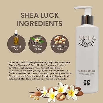 Hydrating Shea Butter & Vanilla Body Lotion – 100% Vegan, Cruelty‑Free Moisturizer with Coconut Oil – Non‑Greasy, Hypoallergenic Formula, Paraben & Sulfate‑Free for Dry Sensitive Skin
